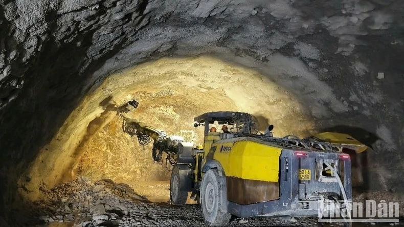 Construction of tunnel projects through mountains.