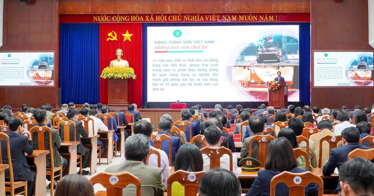 Discours du secrétaire provincial du Parti Luong Nguyen Minh Triet lors de la conférence politique célébrant le 95e anniversaire de la fondation du Parti communiste du Vietnam (3 février 1930)