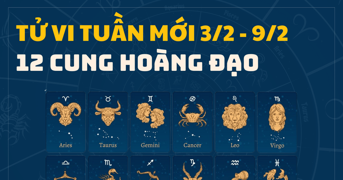 Tử vi tuần mới 12 cung hoàng đạo từ 3/2 đến 9/2/2025