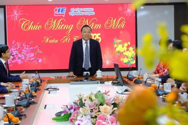 Deputy Minister Nguyen Hoang Long visited and wished the Institute of Energy a Happy New Year