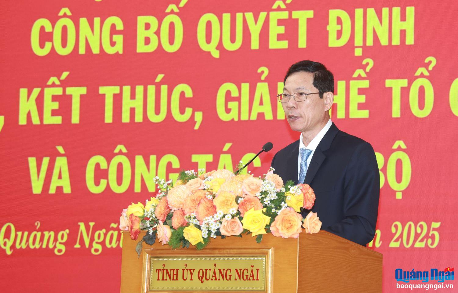 Tân Trưởng ban Tuyên giáo và Dân vận Tỉnh ủy Võ Thanh An phát biểu nhận nhiệm vụ.