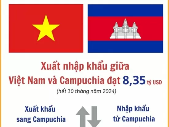 El volumen total de importación y exportación entre Vietnam y Camboya alcanzó más de 8 mil millones de dólares