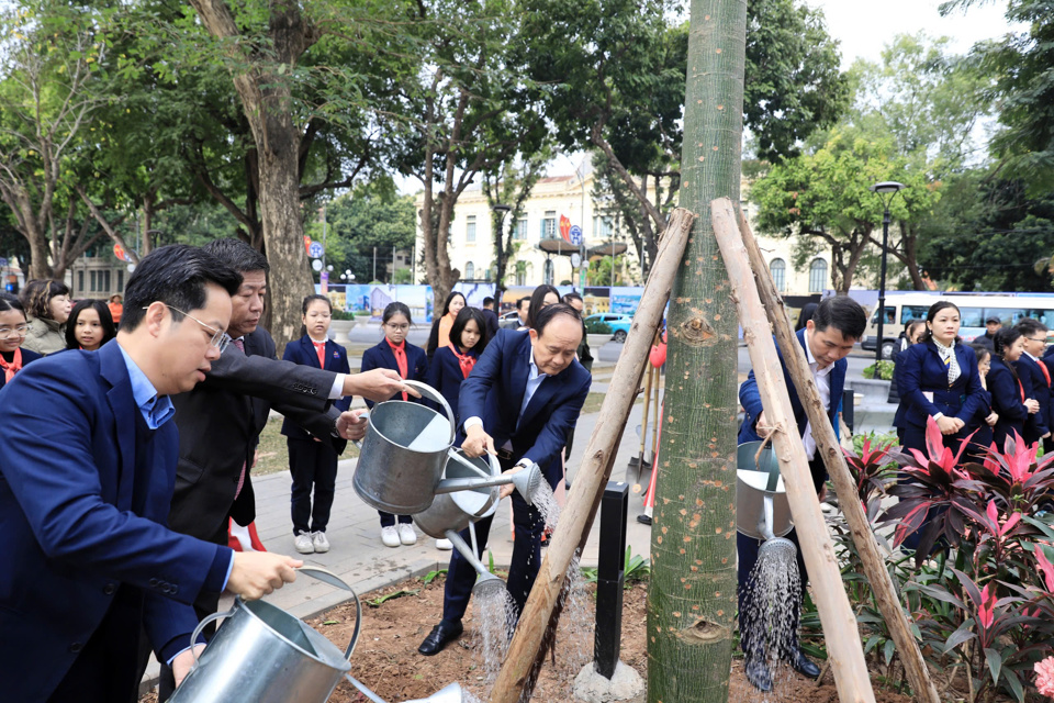 Le district de Hoan Kiem se soucie de planter des arbres et de protéger l'environnement - Photo 1