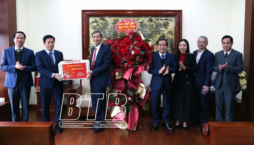 El camarada Nguyen Tien Thanh, subsecretario permanente del Comité Provincial del Partido, presidente del Consejo Popular Provincial: visitó y alentó a varias empresas en los distritos de Quynh Phu y Dong Hung.