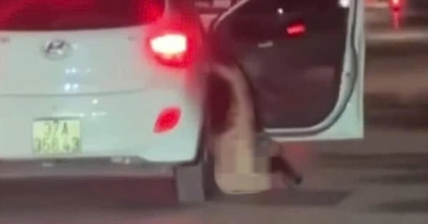 What is the relationship between the naked woman who was thrown out of the car and the driver?