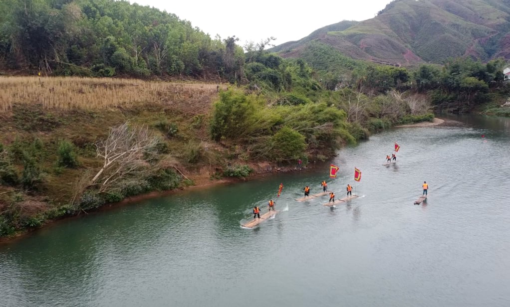 Môn thi chèo mảng được xã Thanh Lâm đưa vào thi đấu tại Lễ hội năm nay.