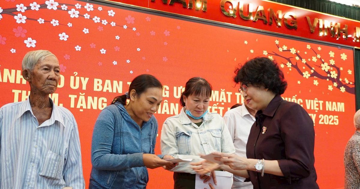 Vice President To Thi Bich Chau presents Spring gifts to people in Ho Chi Minh City