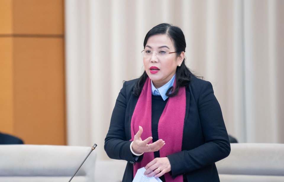 Le chef de la Commission des affaires de la délégation du Comité permanent de l'Assemblée nationale, Nguyen Thanh Hai, a discuté lors de la réunion. Photo: Quochoi.vn