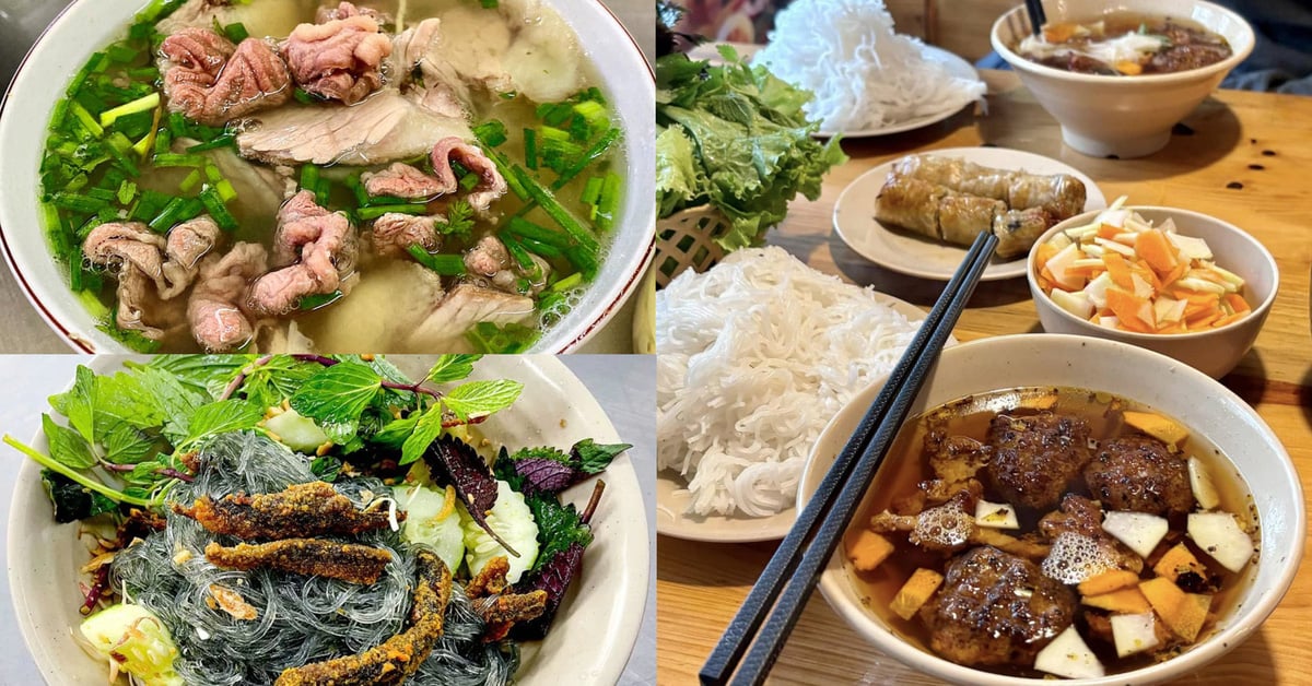 Michelin said Hanoi is the capital of vermicelli, noodles, and glass noodles, praising Dong Thinh eel vermicelli, Khoi Hoi pho...