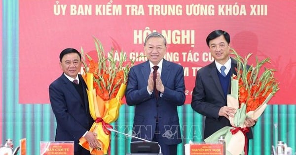 Tổng Bí thư Tô Lâm dự Hội nghị bàn giao công tác của Chủ nhiệm Ủy ban Kiểm tra Trung ương