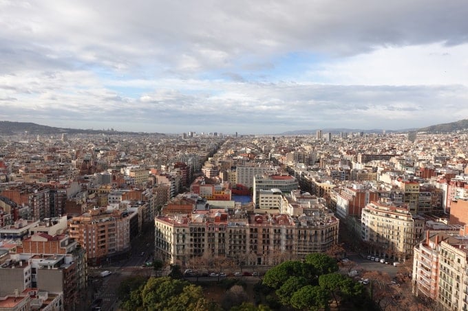 Vista de Barcelona desde la torre de la catedral. Foto: Trinh Hang