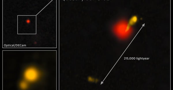 Tres observatorios captan rayos de radio extremadamente extraños de un monstruo de 12.600 millones de años