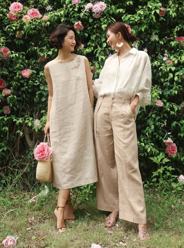 Váy suông và trang phục linen: Bí quyết thời trang mát mẻ cho mùa nắng - Ảnh 3.