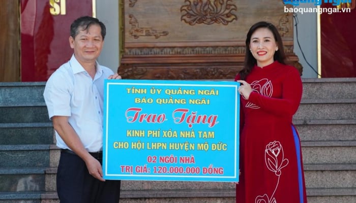 Quang Ngai Newspaper joins hands to eliminate temporary and dilapidated houses