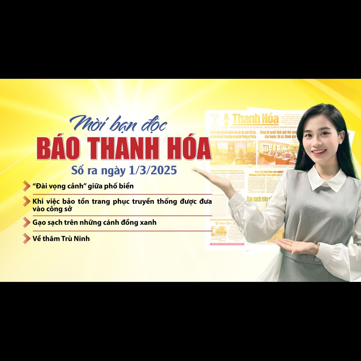 Mời bạn đọc báo Thanh Hóa số ra ngày 1/3/2025