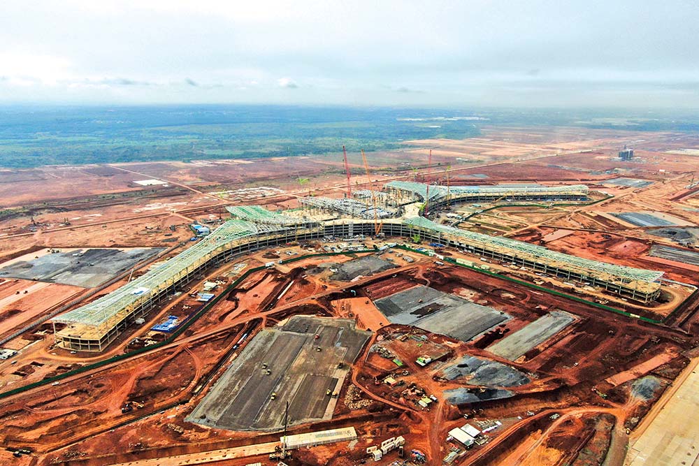 Construcción de la terminal del Aeropuerto Internacional de Long Thanh.