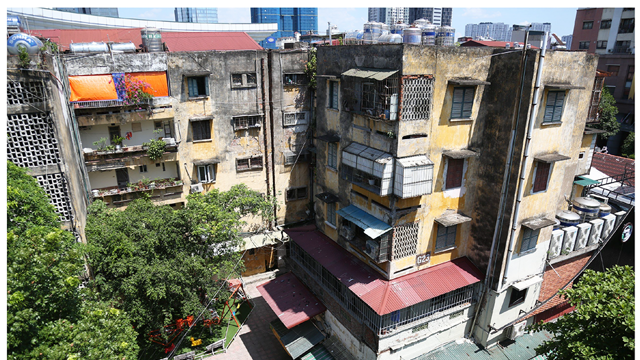 Renovación, reconstrucción y reconstrucción de tres antiguos edificios de apartamentos en el distrito de Ba Dinh