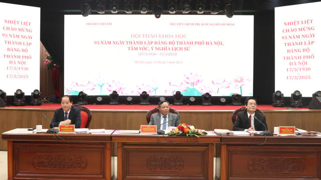 Scientific seminar "95th anniversary of the founding of Hanoi City Party Committee"