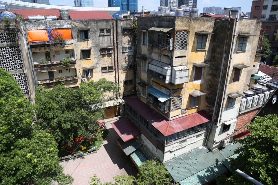 Antiguo edificio de apartamentos Thanh Cong, distrito de Ba Dinh. Foto: Hai Linh