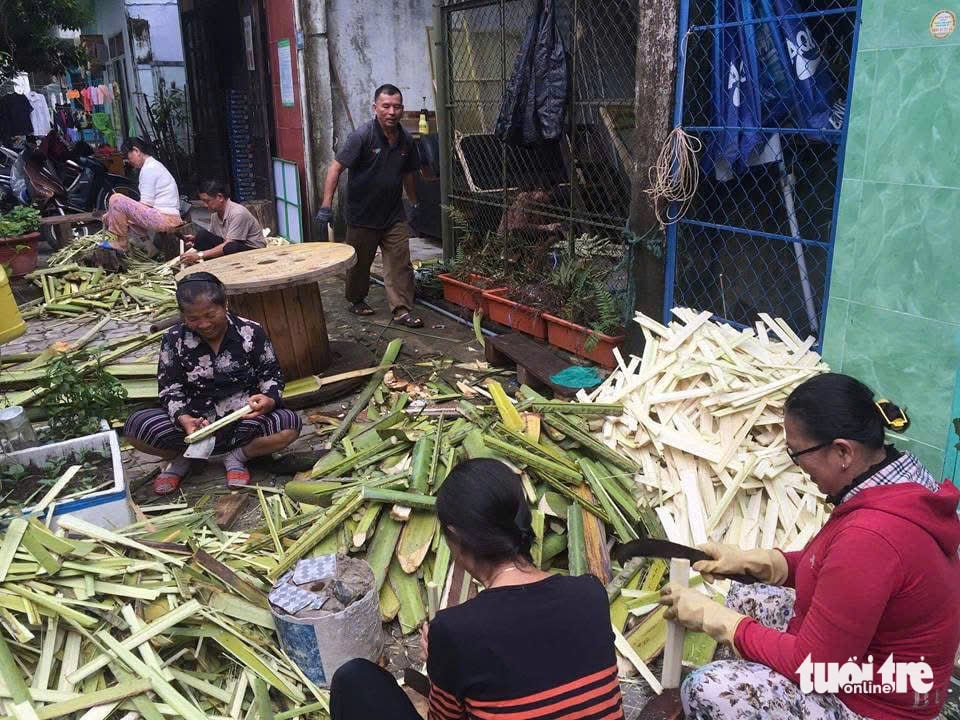 Tàu dừa bỏ đi ‘lột xác’ thành tranh giấy dừa độc đáo - Ảnh 13.