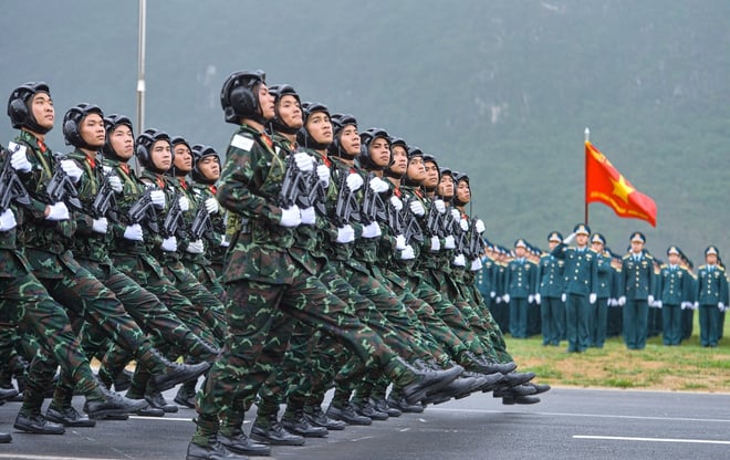 Lá cờ đặc biệt trong buổi hợp luyện diễu binh kỷ niệm thống nhất đất nước - Ảnh 27.