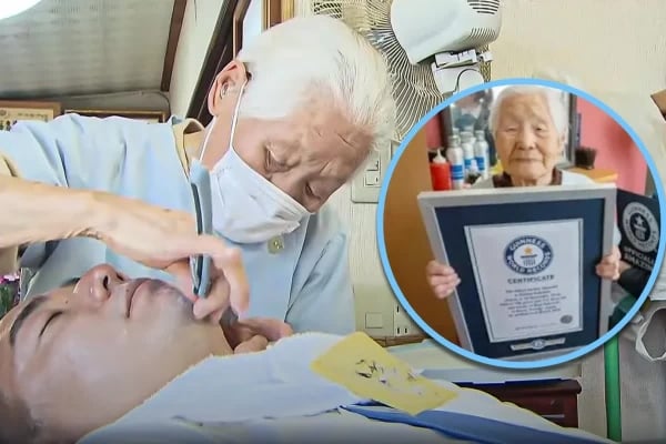 World's oldest female barber shares secret to longevity at 109