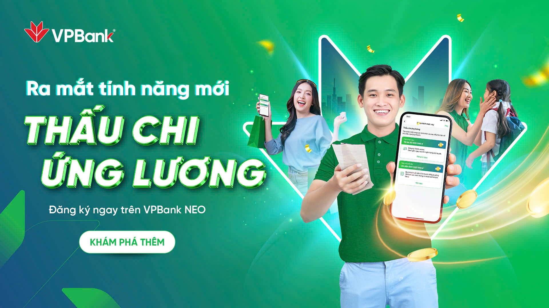 VPBank cung cấp sản phẩm Thấu chi ứng lương lên tới 80 triệu đồng