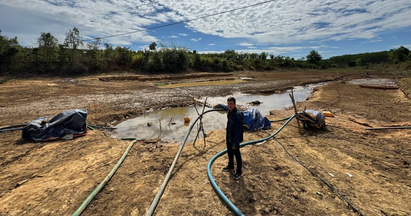 De nombreux lacs hydroélectriques sont à fond nu, manquent d'eau d'irrigation, les arbres sont desséchés, les agriculteurs de Kon Tum sont agités