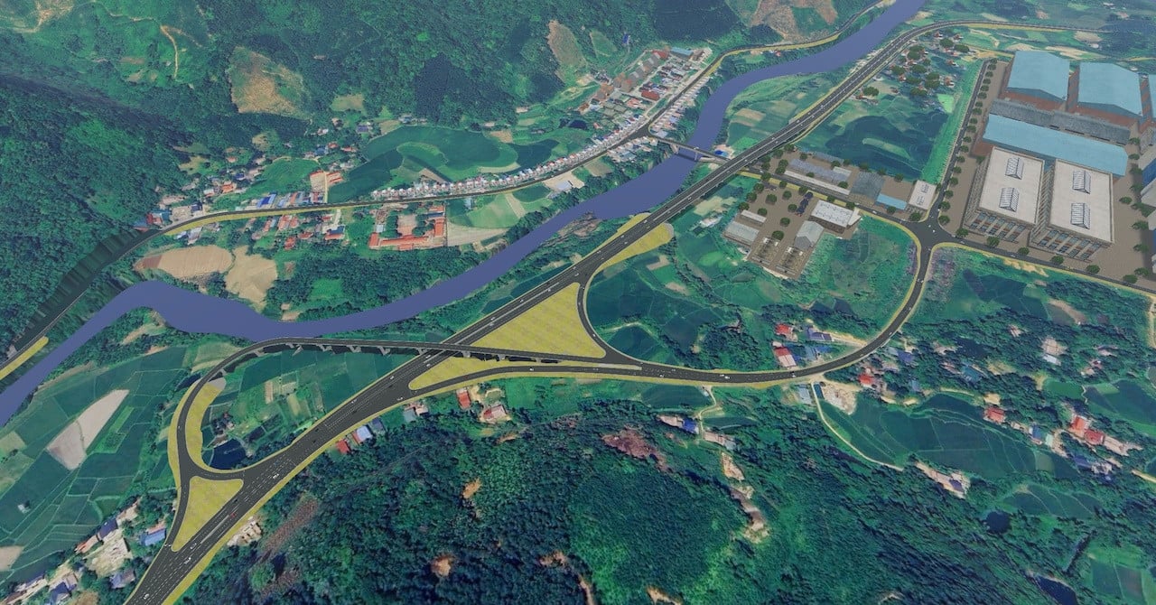 Minister Tran Hong Minh gave the order to start construction of the expressway worth over 5,700 billion VND.