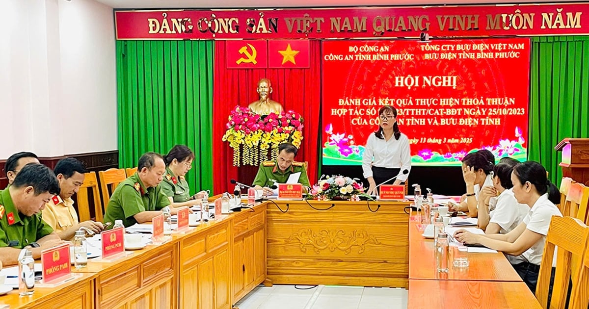 Conference to evaluate the implementation results of the agreement between the Provincial Police and Binh Phuoc Provincial Post Office