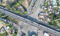 Comenzó la construcción de dos pasos elevados en la intersección de My Thuy