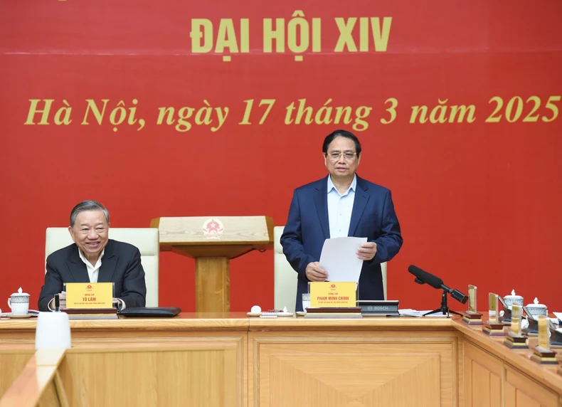 [Photo] General Secretary To Lam works with the Economic-Social Subcommittee of the 14th National Party Congress photo 3