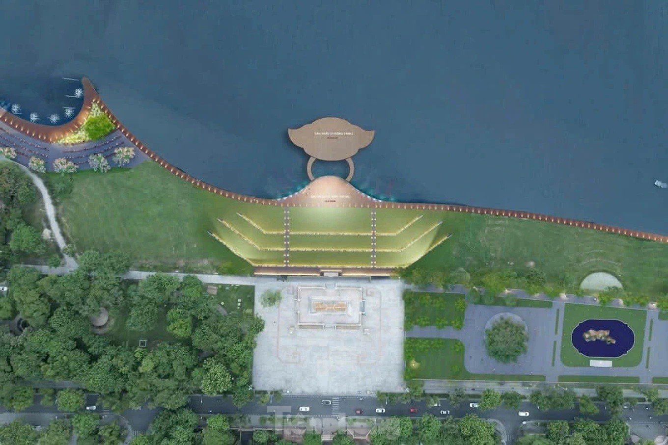 Close-up view of the multi-billion dollar live stage appearing for the first time along the Huong River, photo 15