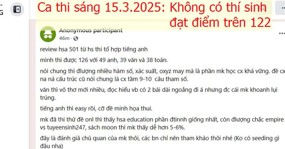 Lừa đảo điểm thi HSA cao để quảng cáo luyện thi