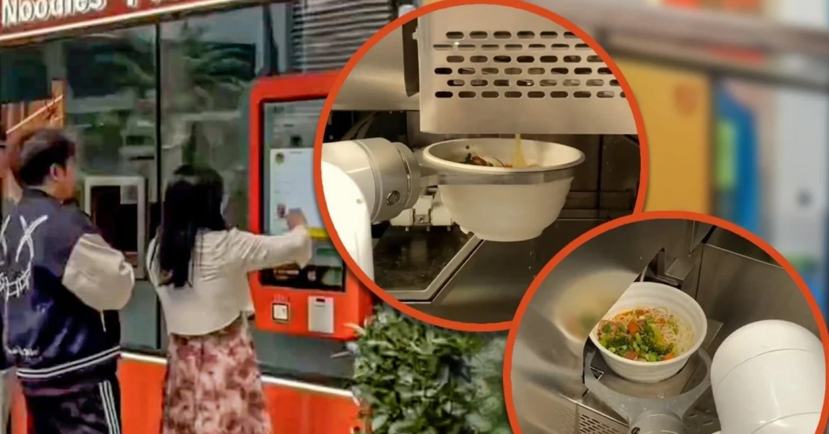 Noodle shop prepares dishes in just 48 seconds, diners line up to enjoy