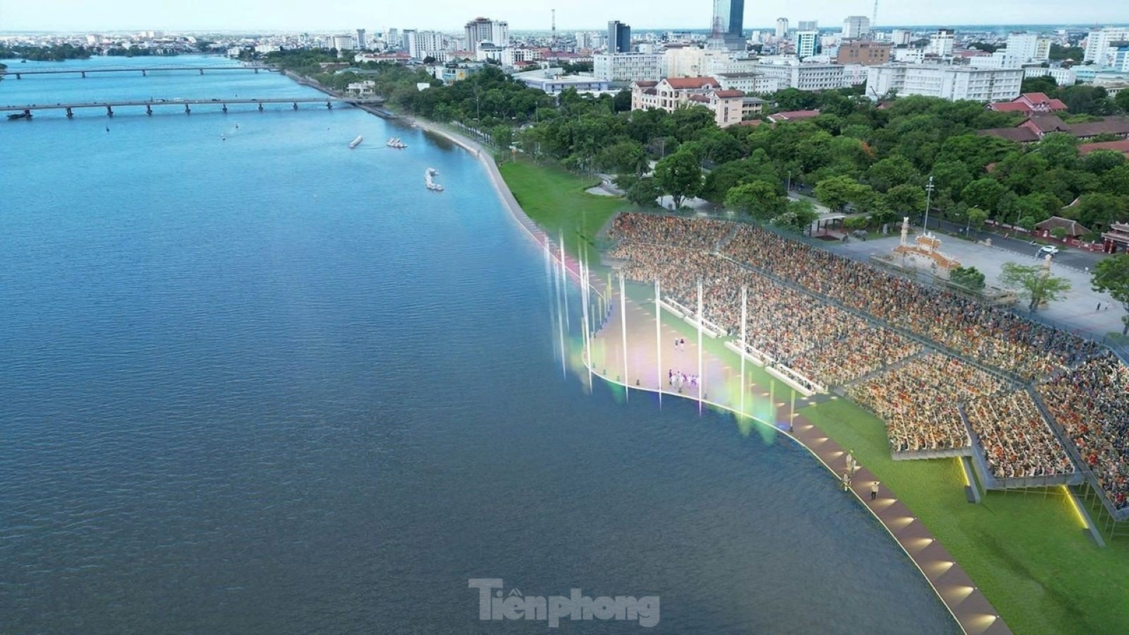 Close-up view of the multi-billion dollar live stage appearing for the first time along the Perfume River, photo 3