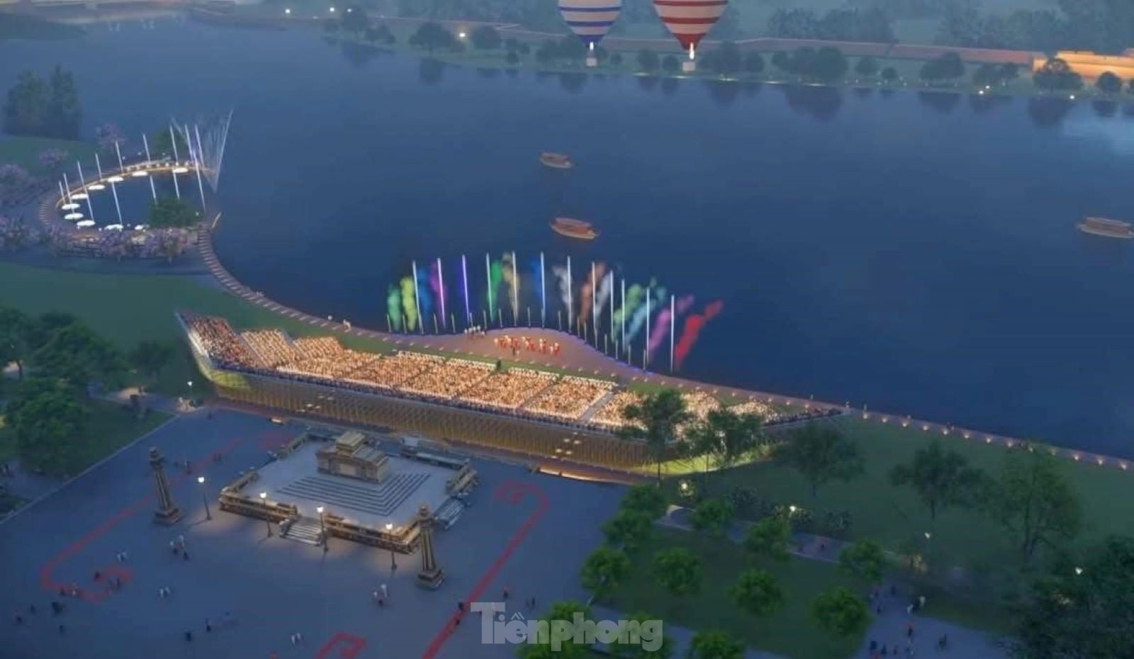 Close-up view of the multi-billion dollar live stage appearing for the first time along the Perfume River photo 5