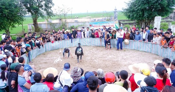 寺院の祭りでユニークな民俗ゲームと太鼓の競技会