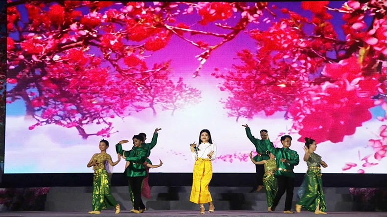Première semaine attrayante de fleurs de trompette roses à Chau Thanh, Soc Trang photo 5