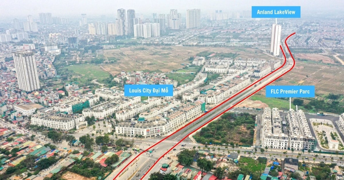 The nearly 3km route west of Hanoi passes through a series of large real estate projects.