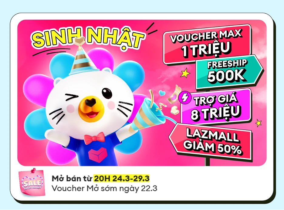 Lazada បើកកម្មវិធី Birthday Sale ។