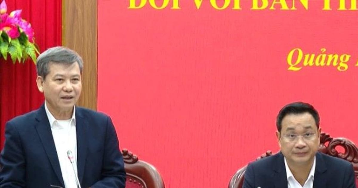 Anuncio de los resultados de la inspección del Politburó al Comité Permanente del Comité Provincial del Partido de Quang Binh