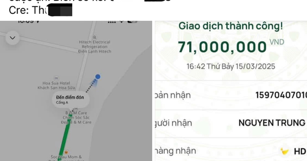 Une passagère a transféré par erreur 71 000 à 71 millions de VND et a rencontré le chauffeur de Grab