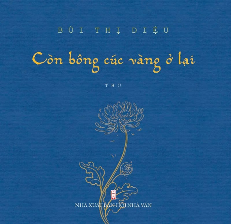 Bìa tập thơ“Còn bông cúc vàng ở lại”