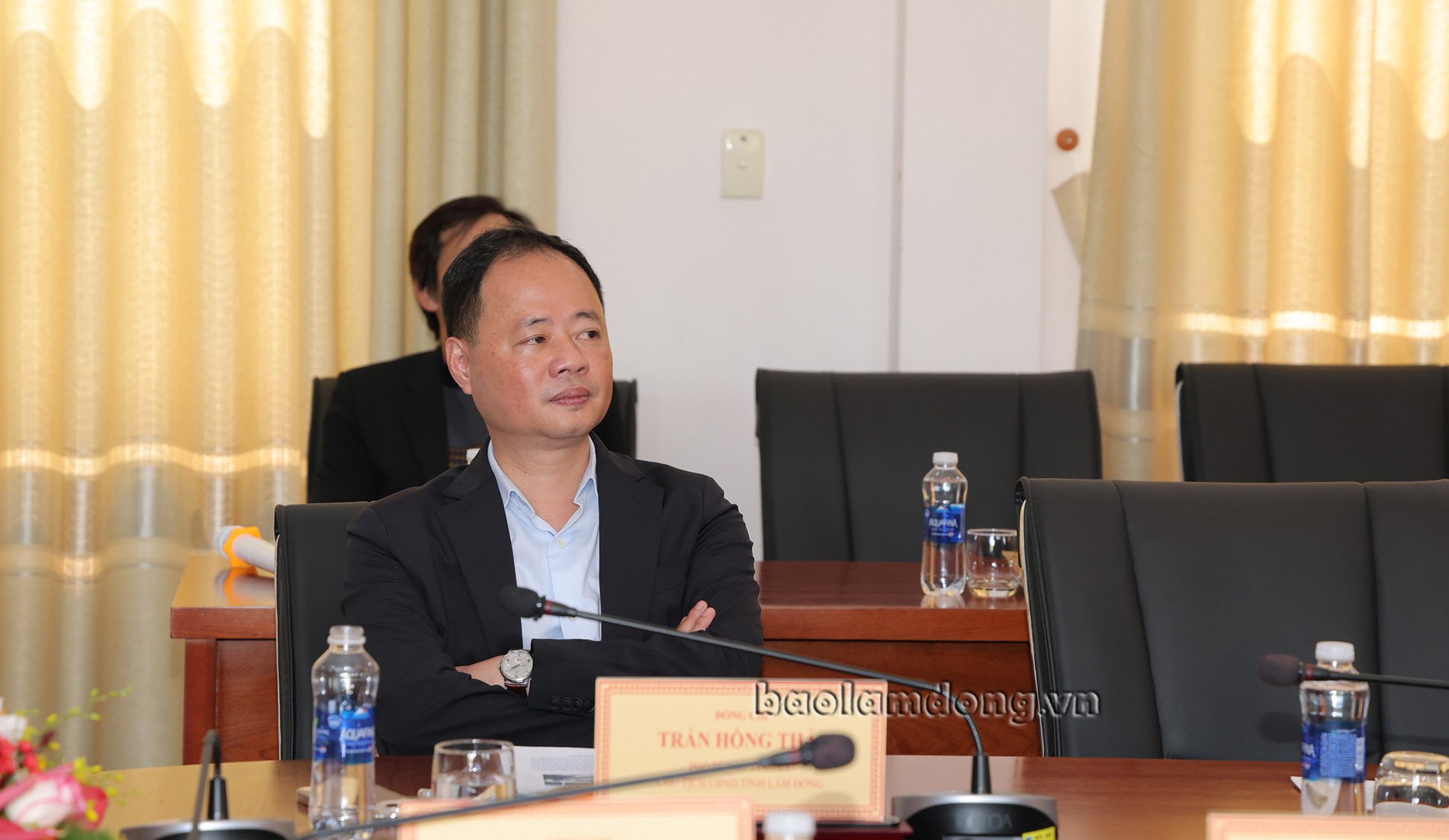 Deputy Secretary of the Provincial Party Committee, Chairman of Lam Dong Provincial People's Committee Tran Hong Thai attended the working session.