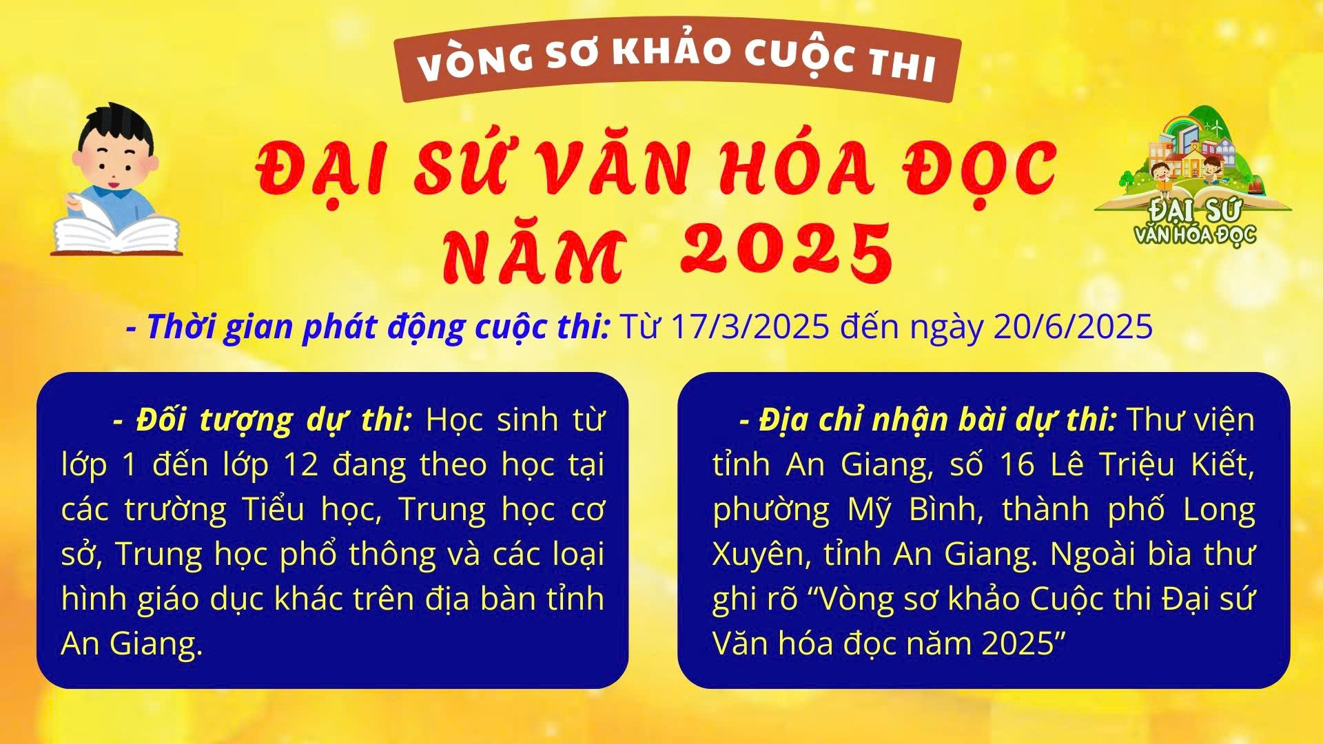 Phát động Vòng Sơ khảo Cuộc thi tìm hiểu Đại sứ Văn hoá đọc năm 2025