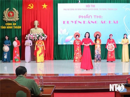 La Policía Provincial organiza el concurso "Las mujeres policía de Ninh Thuan son elegantes, talentosas y agraciadas".