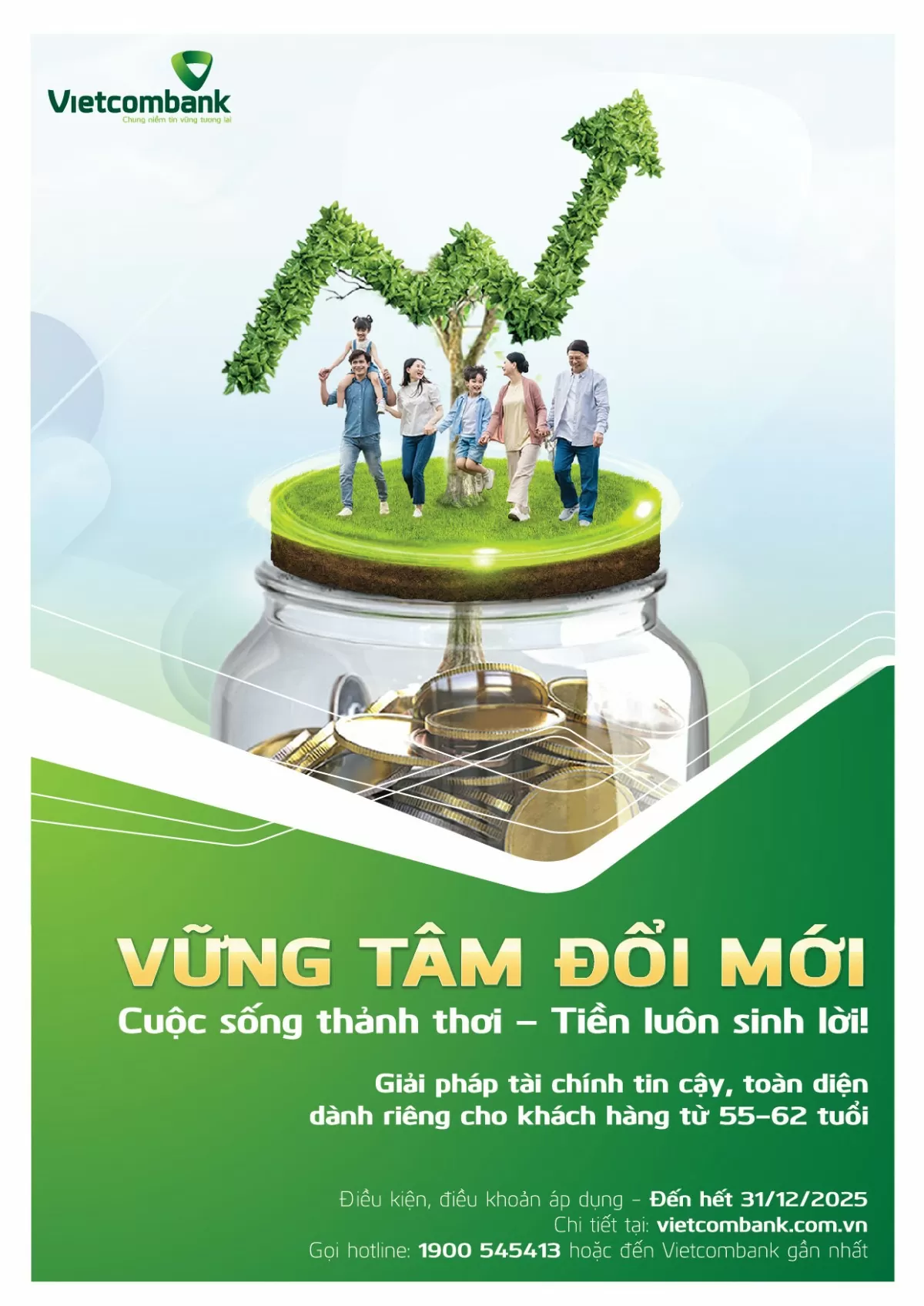 Vững tâm đổi mới - Giải pháp tài chính đặc biệt dành cho khách hàng từ 55 đến 62 tuổi