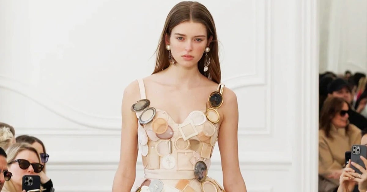 Designer dress goes viral because it's made from... discarded things