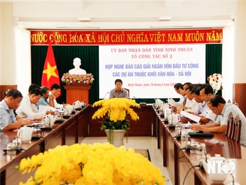 NTO - The Provincial People's Committee held a meeting to listen to reports on disbursement of public investment capital for cultural programs and projects.